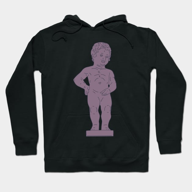 Manneken Pis - Little Pissing Man - Brussel Monument Hoodie by DeWinnes